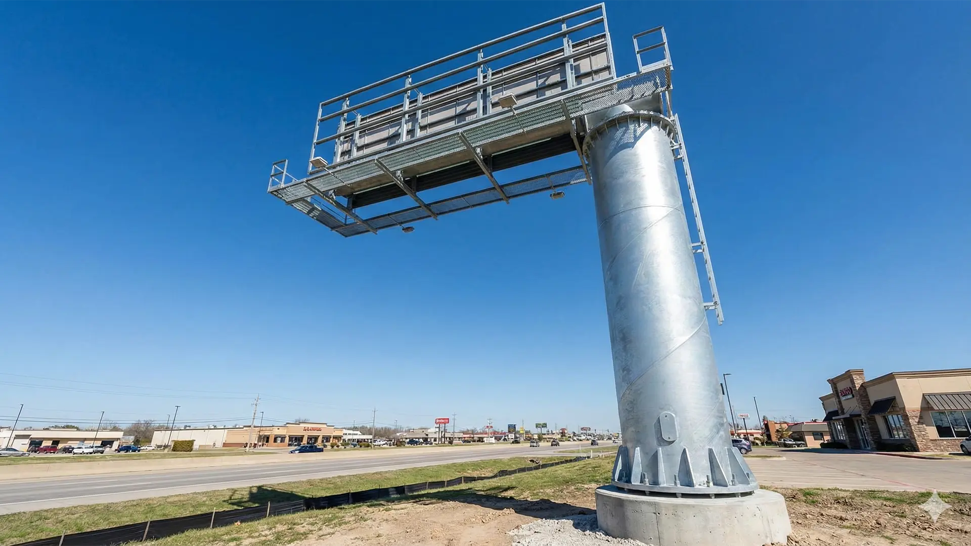 Large OD steel pipe used for highway billboard signs and communication towers