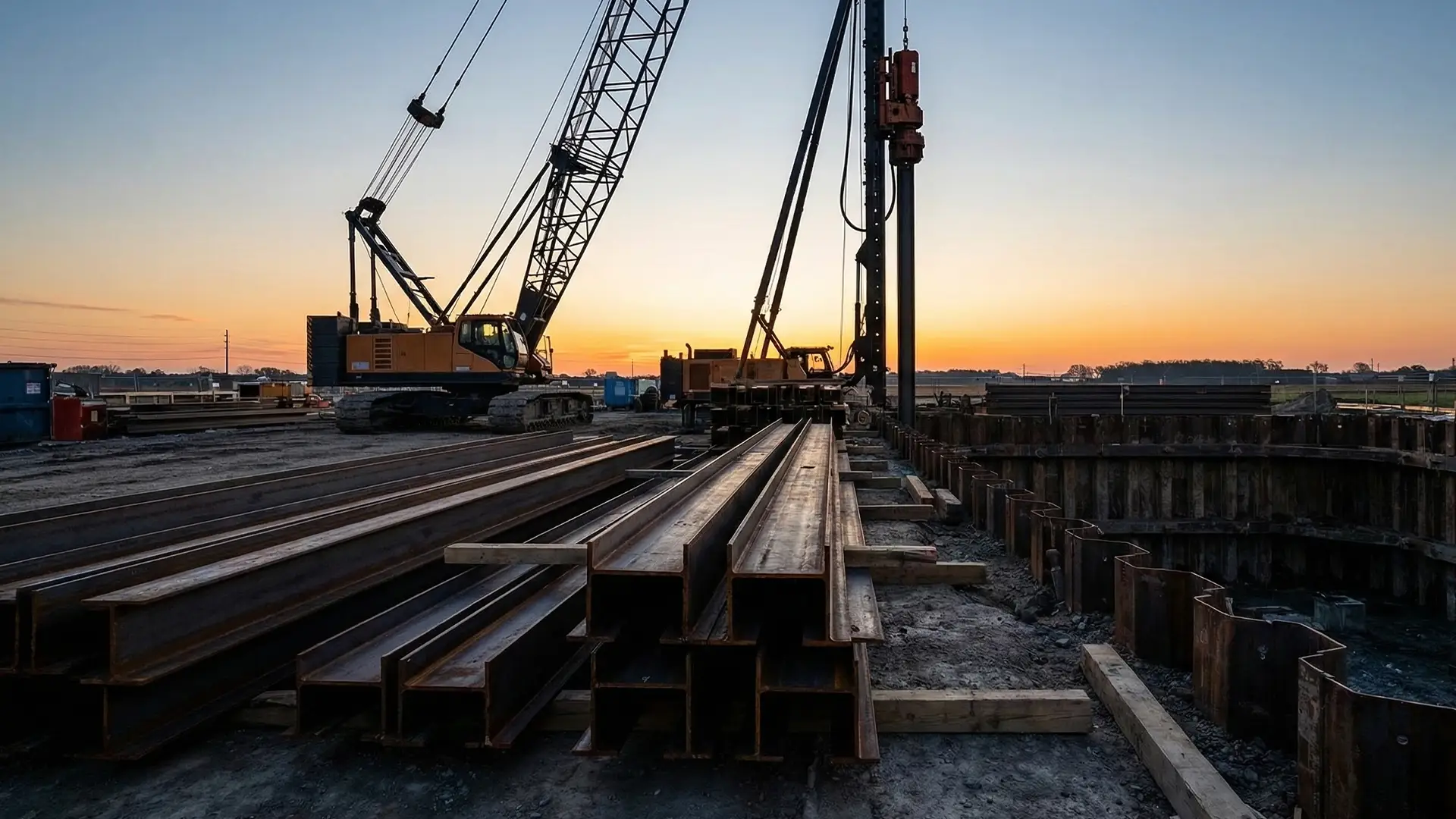 Driving Steel H-Piles