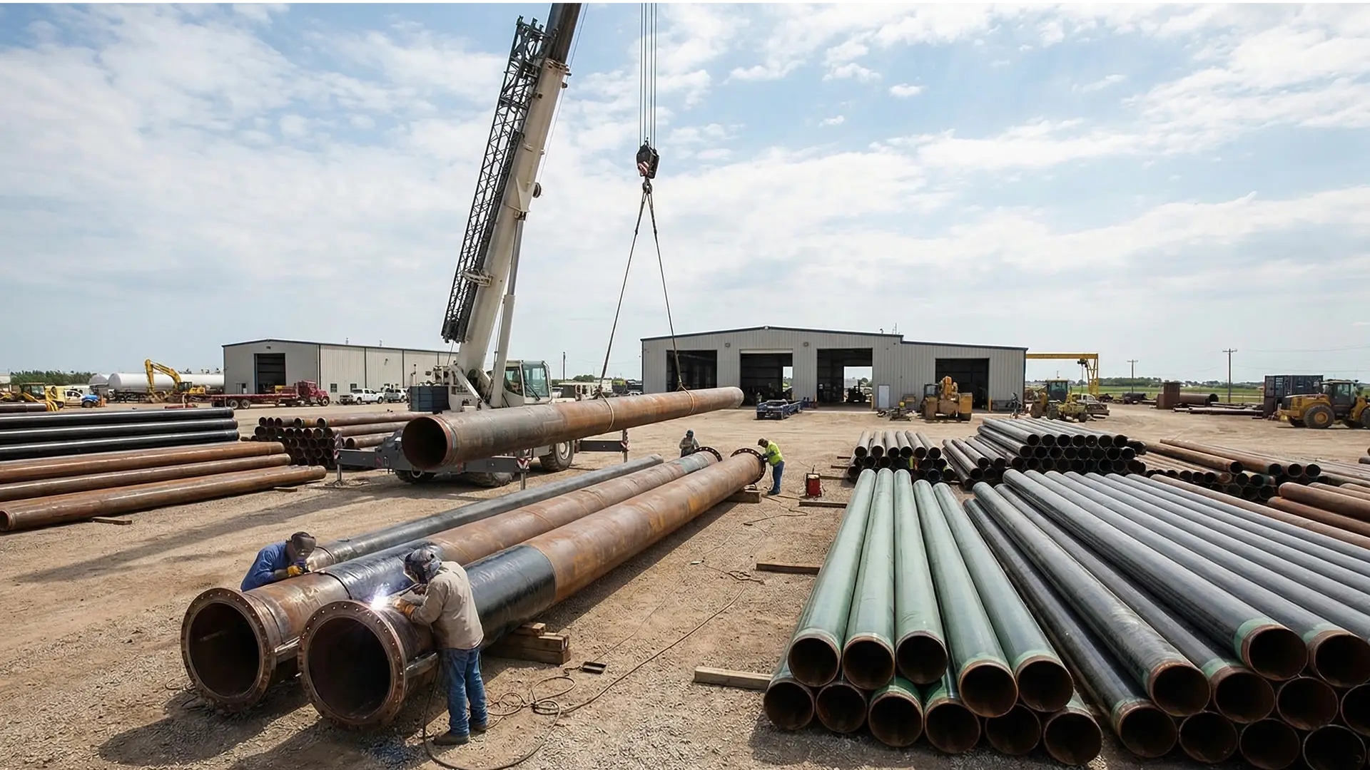 Welding Drive Shoes on Piling Pipe