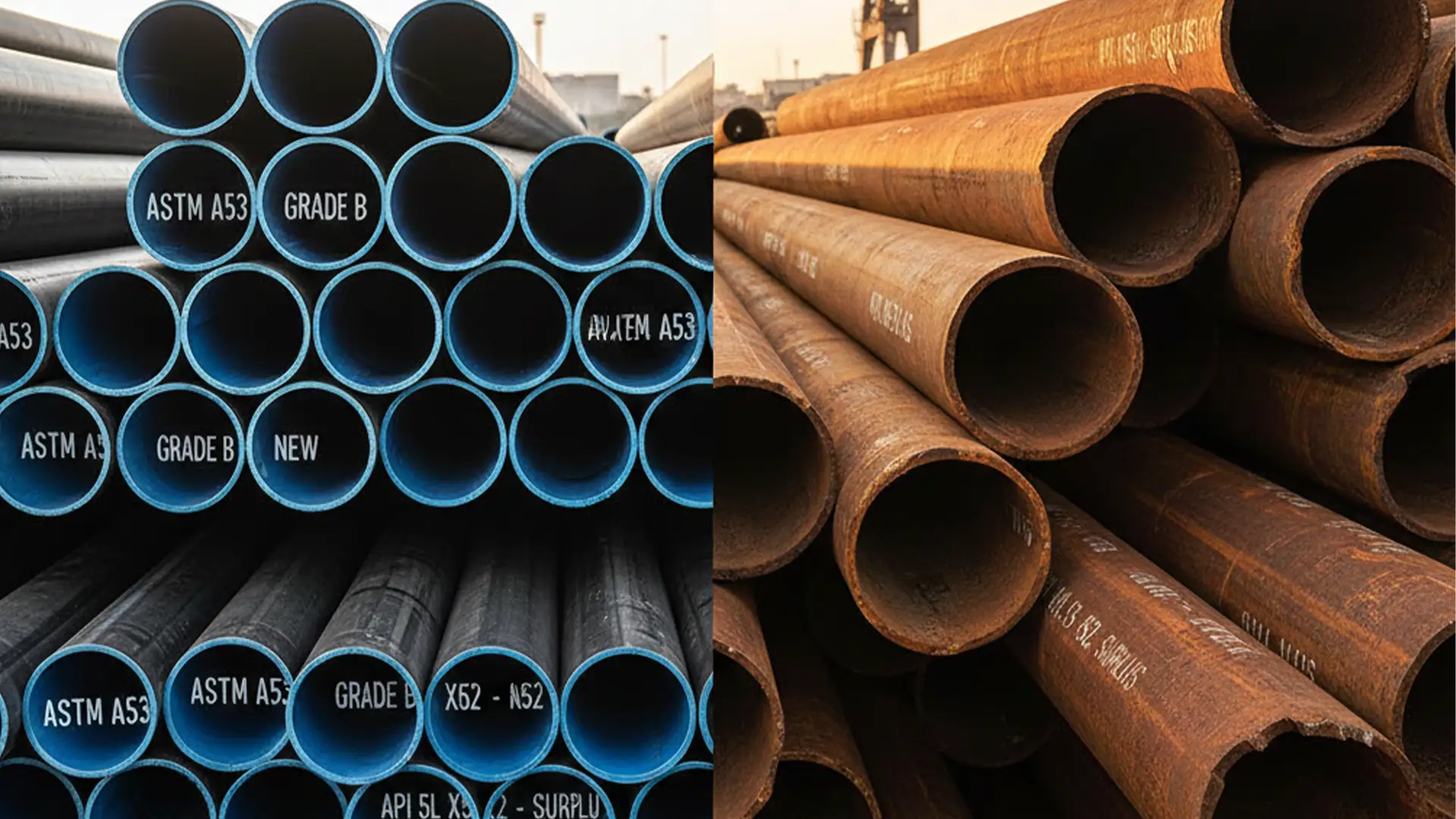 Steel pipe specifications and grade charts