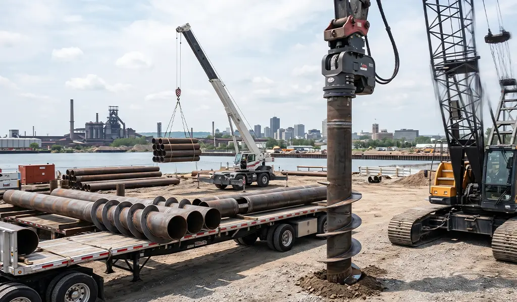 Steel Pipe Piling Site