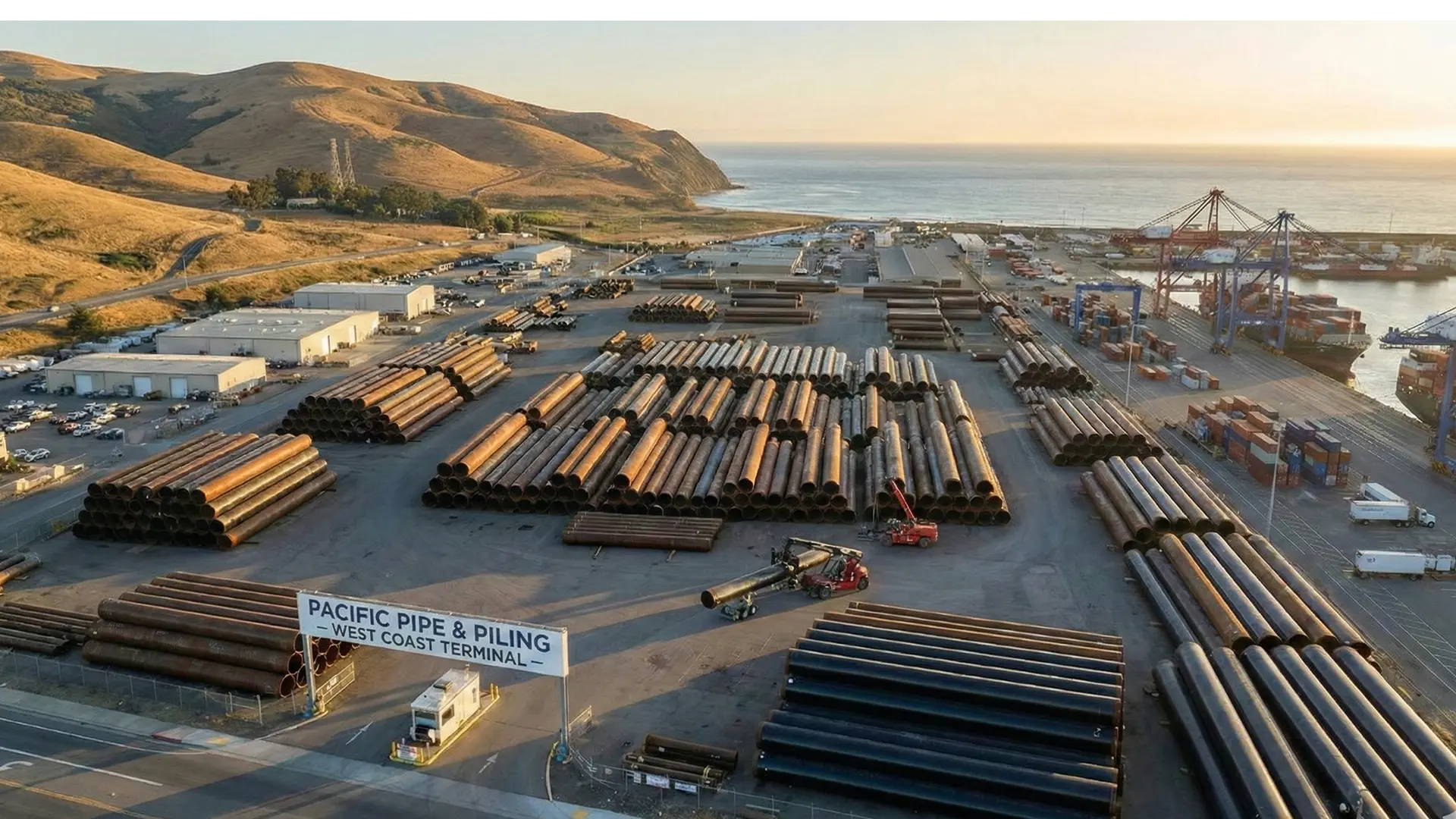 West Coast Pipe Piling Yard